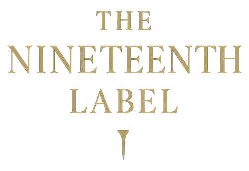 Gold text 'THE NINETEENTH LABEL' on a white background